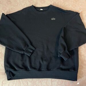 ALO Yoga Black Crew Neck Sweater